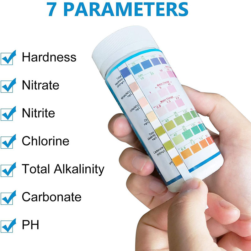 Marine Aquarium Water Test Kit - 7-IN-1 수족관 테스트 스트립 PH NO3