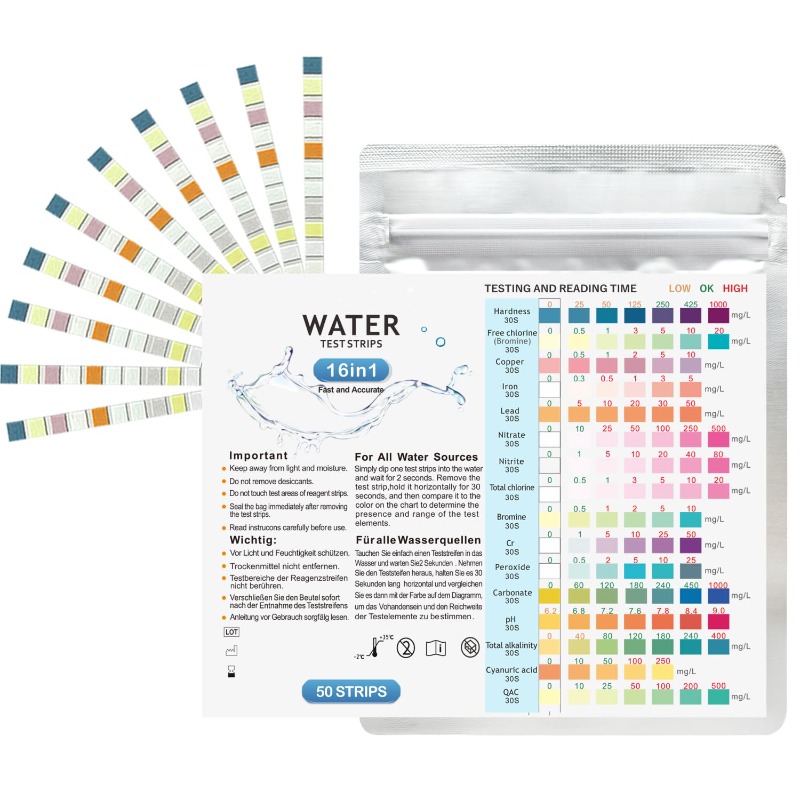 Marine Aquarium Water Test Kit - 수족관 테스트 스트립 담수 pH 수질