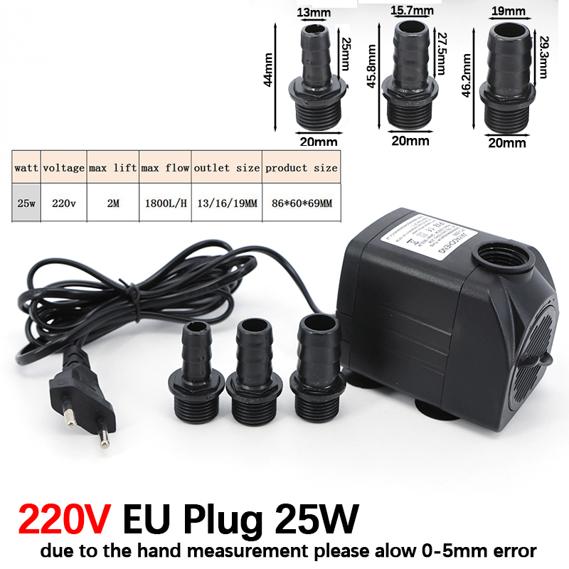 AC 220V 16W 25W 수중 워터 펌프 라이트 수 - Marine Aquarium Equipment 리뷰 및 가격