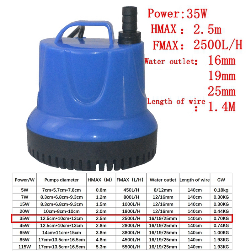 220V 110V 잠수정 수조 흡입 펌프, 수족관 및  - Marine Aquarium Equipment 리뷰 및 가격